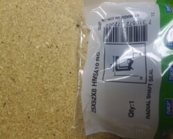 A plastic bag with a label on it.